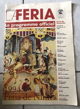 Ancien Programme Feria De Nîmes 1994 Illustration Affiche Luis Francisco Espla
