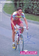 CYCLISME carte cycliste JEROME BERNARD équipe JEAN DELATOUR signée