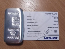 LINGOT  250 GR. ARGENT/SILVER