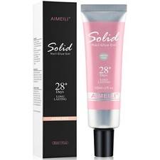 Solide Gel de Colle à Ongles 30ML UV Colle Faux Ongles Extra Forte pour Pose ...