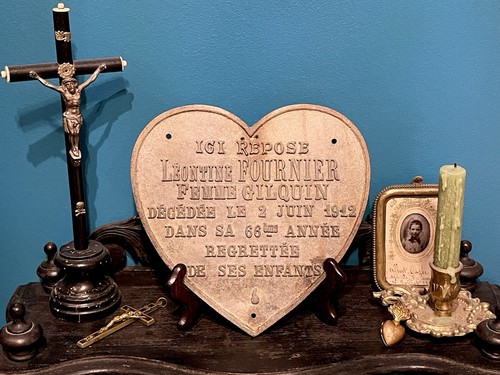 Plaque mortuaire coeur - plaque,