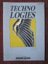 1988 PLAQUETTE HISPANO-SUIZA SNECMA TECHNOLOGIES CHROMAGE VIBRATION CALCUL