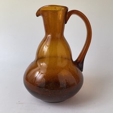 Pichet broc en verre bullé