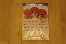 Calendrier métal publicitaire 20x30cm bombé relief : Orangina