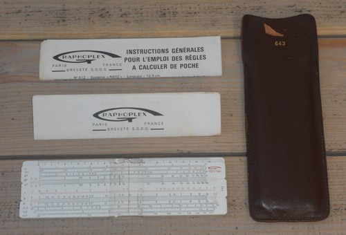 Ancienne règle calcul - à,