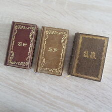 3 TOUT PETITS LIVRES RELIGION MISSEL 19ème PLEIN MAROQUIN