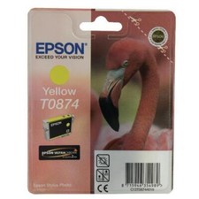 ORIGINAL EPSON T0874 JAUNE C13T08744010 POUR EPSON STYLUS PHOTO R1900 11.4ML