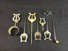 Lot x7 porte partition instrument musique ancien vintage metal lyre harmonie