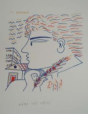 Alekos FASSIANOS : Jeux olympiques, Athlète vainqueur, Lithographie signée