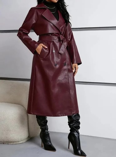 Trench coat élégant cuir - trench-coat,