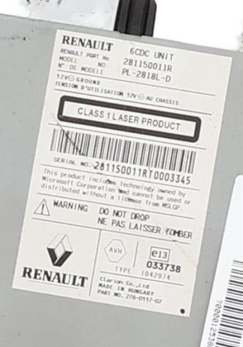 Autoradio origine renault - autoradio, d'origine