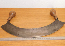 vintage 38cm HACHOIR COUPERET de BOUCHER BOUCHERIE lune BERCEUSE couteau ANCIEN