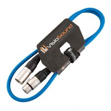 Câble Micro XLR mâle à femelle / Équilibré / Câble patch micro / 1m Bleu