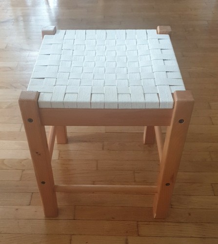 Tabouret vintage pin orme - pin,