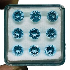 VVS 9 Pcs Naturel Topaze Bleue