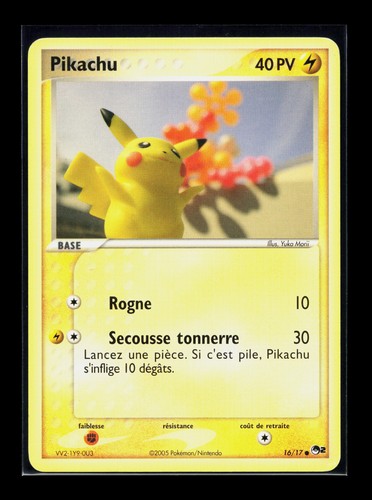 Carte pokémon pikachu 17 - pokémon,