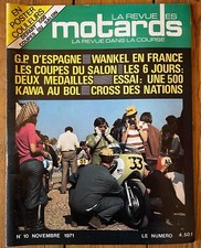 La revue des motards N° 10 novembre 1971 Rokon RT 340 XT
