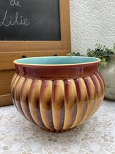 Grand Cache pot Ancien en Faïence de Sarreguemines – Style Art Déco