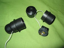 1 Douille avec interrupteur tirette E27 sans bague lampe lustre art déco mazda 