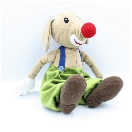Doudou chien clown - , vert