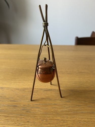 Petit chaudron cuivre suspendu - petit,