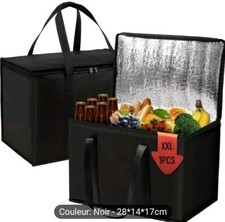 Sac isotherme de livraison de pizza en tissu - Sac fourre-tout réutilisable.
