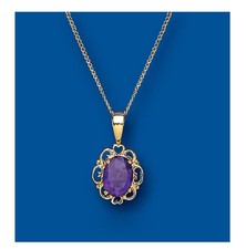 Pendentif améthyste en or