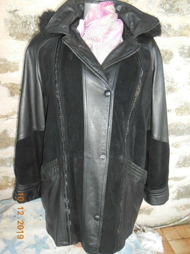 Manteau cuir daim - ,