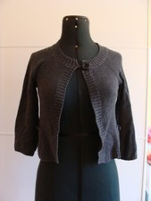 Gilet court en lainage gris