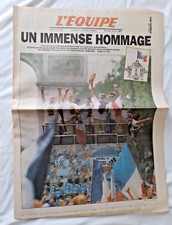 Journal l' Equipe 14 Juillet 1998 : Un Immense Hommage Champion du Monde Foot