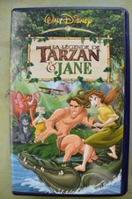 CASSETTE VIDÉO VHS LA LÉGENDE DE TARZAN ET JANE WALT DISNEY RARE