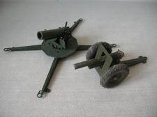 Lot anciens jouets SOLIDO en métal canon sur roue véhicule militaire  n°1