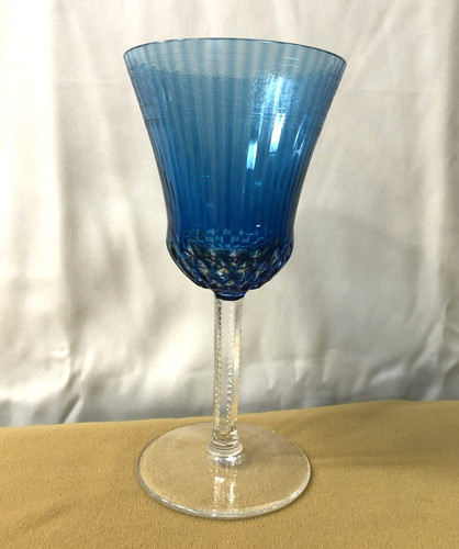 Verre cristal doublé bleu - en,