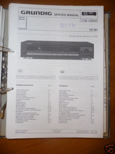 Manuel service grundig cd - manuel,
