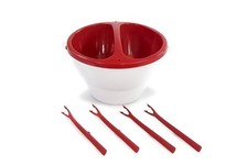 TUPPERWARE Allegra 1L rouge chocolat rêve fondue au chocolat micro-ondes serv...