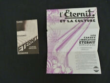 dépliant et Carte postale ETERNIT,  usine de Prouvy-Thiant (Nord, 59) 1936 et 39