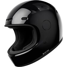 Casque De Moto Rétro L - John Doe JD/ONE Noir Brillant - Biker Classique