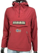 Veste parka à capuche rouge