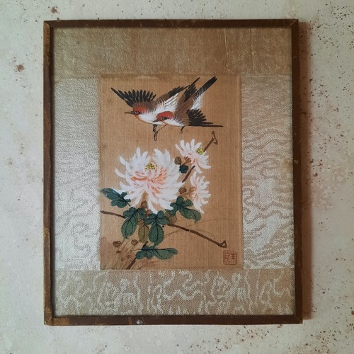 Oiseaux fleurs peints la - oiseaux,