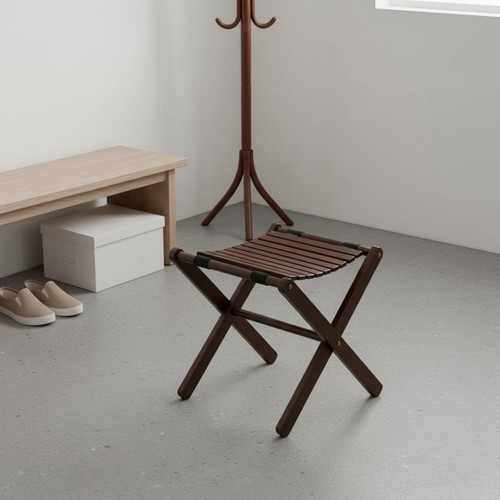 Tabouret pliant dossier - pliant, à