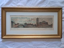 lithographies Epreuve d'André HAMBOURG 50x15 cm encadrée 69x35 cm