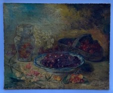 Huile sur toile nature morte