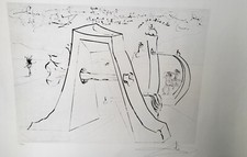 Facsimile exceptionnel 1966 crayon signée Dali, hommage à Durer