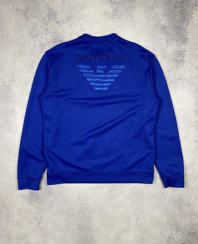 Sweat shirt bleu homme armani - sweat-shirt,