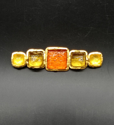Broche métal dorée - broche, en