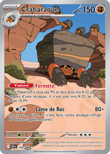 Carte pokémon crabaraque - pokémon,