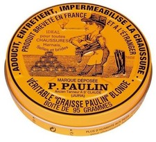 Véritable graisse blonde cuir chaussures harnais 100ml haute qualité PAULIN