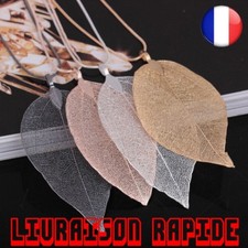 Collier Feuille Femme Naturel
