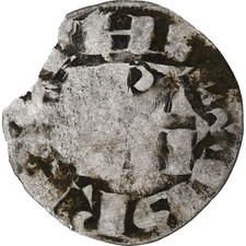 France, Philippe II Auguste, Denier Parisis, 1180-1223, Arras, Billon, TB