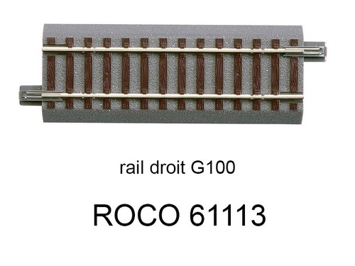 Roco rail droit g100 - droit, mm